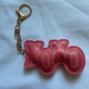 XOXO Bag Leather Charm Designer Pink With Gold Color 10 cm Chain, 9 cm x 5.5 cm